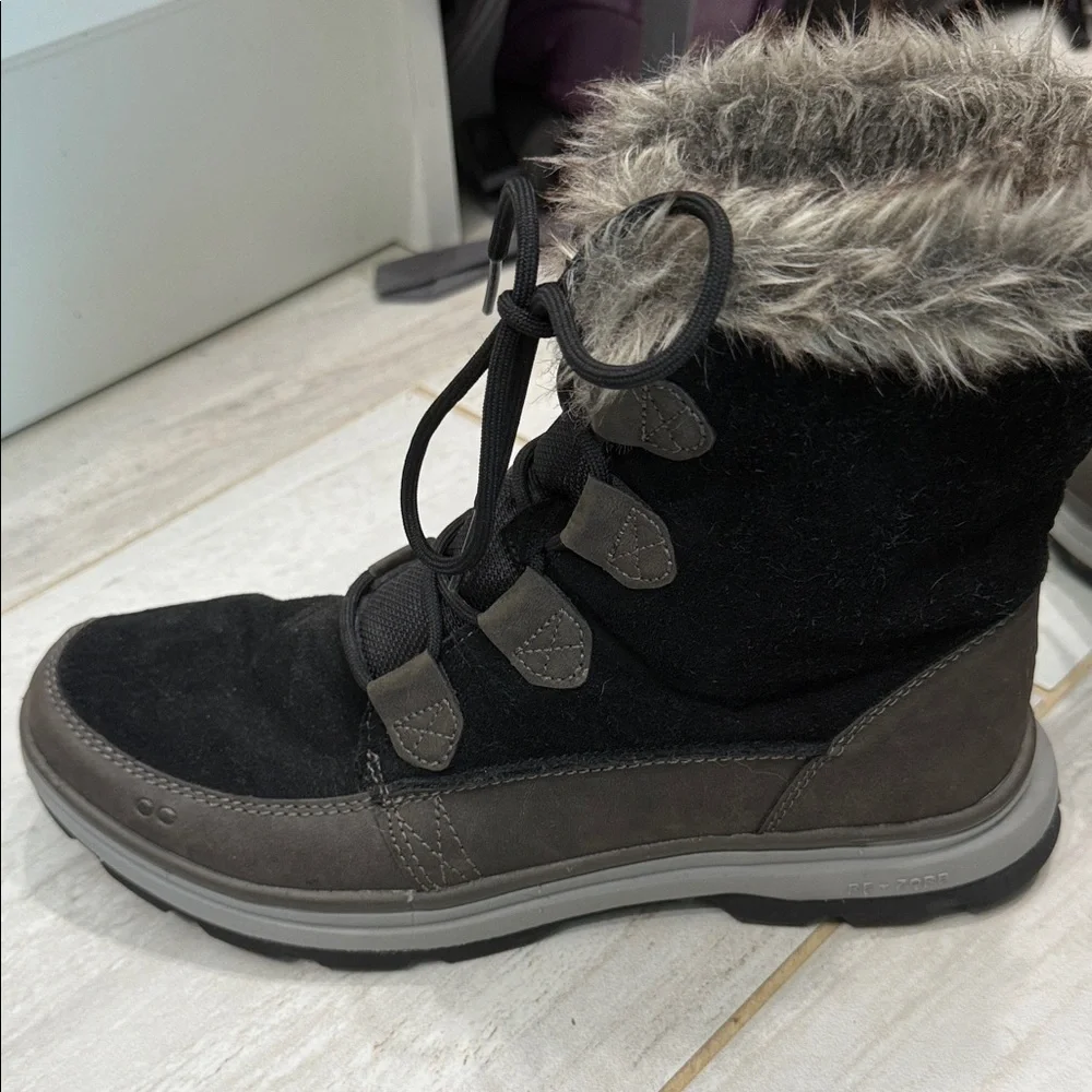 Ryka Black and Brown Fur-Lined Winter Boots - Picture 2 of 5